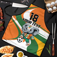 Custom Ivory Coast Football Apron Les Elephants Mascot - Wonder Print Shop