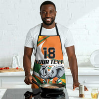 Custom Ivory Coast Football Apron Les Elephants Mascot - Wonder Print Shop