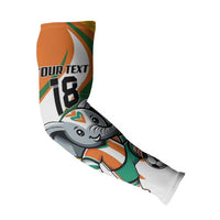 Custom Ivory Coast Football Arm Sleeves Les Elephants Mascot - Wonder Print Shop