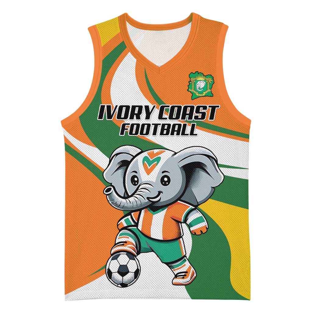 Custom Ivory Coast Football Basketball Jersey Les Elephants Mascot - Wonder Print Shop