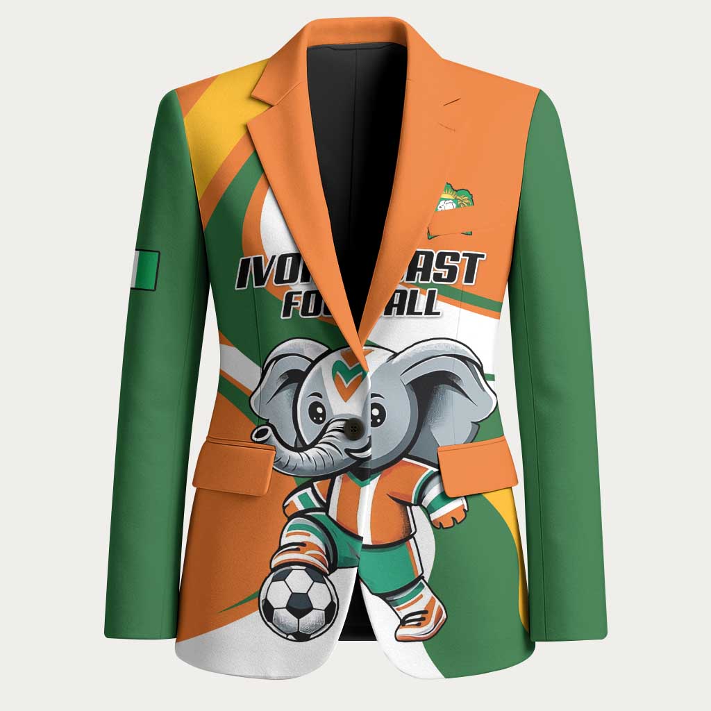 Custom Ivory Coast Football Blazer Les Elephants Mascot - Wonder Print Shop