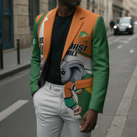 Custom Ivory Coast Football Blazer Les Elephants Mascot - Wonder Print Shop
