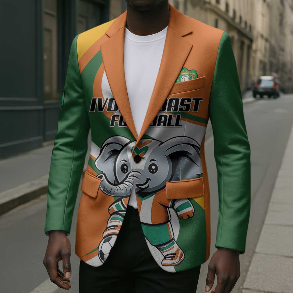 Custom Ivory Coast Football Blazer Les Elephants Mascot - Wonder Print Shop