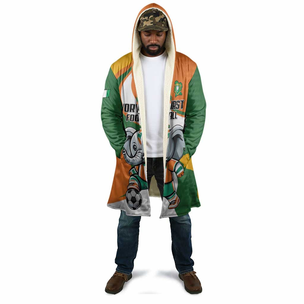 Custom Ivory Coast Football Cloak Les Elephants Mascot - Wonder Print Shop