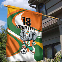 Custom Ivory Coast Football Garden Flag Les Elephants Mascot - Wonder Print Shop