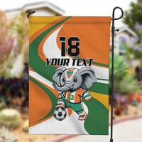 Custom Ivory Coast Football Garden Flag Les Elephants Mascot - Wonder Print Shop