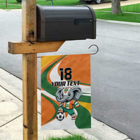 Custom Ivory Coast Football Garden Flag Les Elephants Mascot - Wonder Print Shop