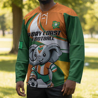 Custom Ivory Coast Football Hockey Jersey Les Elephants Mascot - Wonder Print Shop