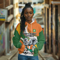 Custom Ivory Coast Football Hoodie Les Elephants Mascot - Wonder Print Shop