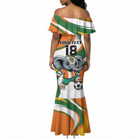 Custom Ivory Coast Football Mermaid Dress Les Elephants Mascot LT18