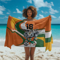 Custom Ivory Coast Football Sarong Les Elephants Mascot - Wonder Print Shop