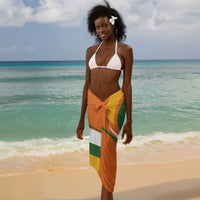 Custom Ivory Coast Football Sarong Les Elephants Mascot - Wonder Print Shop