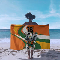Custom Ivory Coast Football Sarong Les Elephants Mascot - Wonder Print Shop