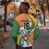 Custom Ivory Coast Football Sweatshirt Les Elephants Mascot - Wonder Print Shop