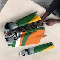 Custom Ivory Coast Football Umbrella Les Elephants Mascot - Wonder Print Shop