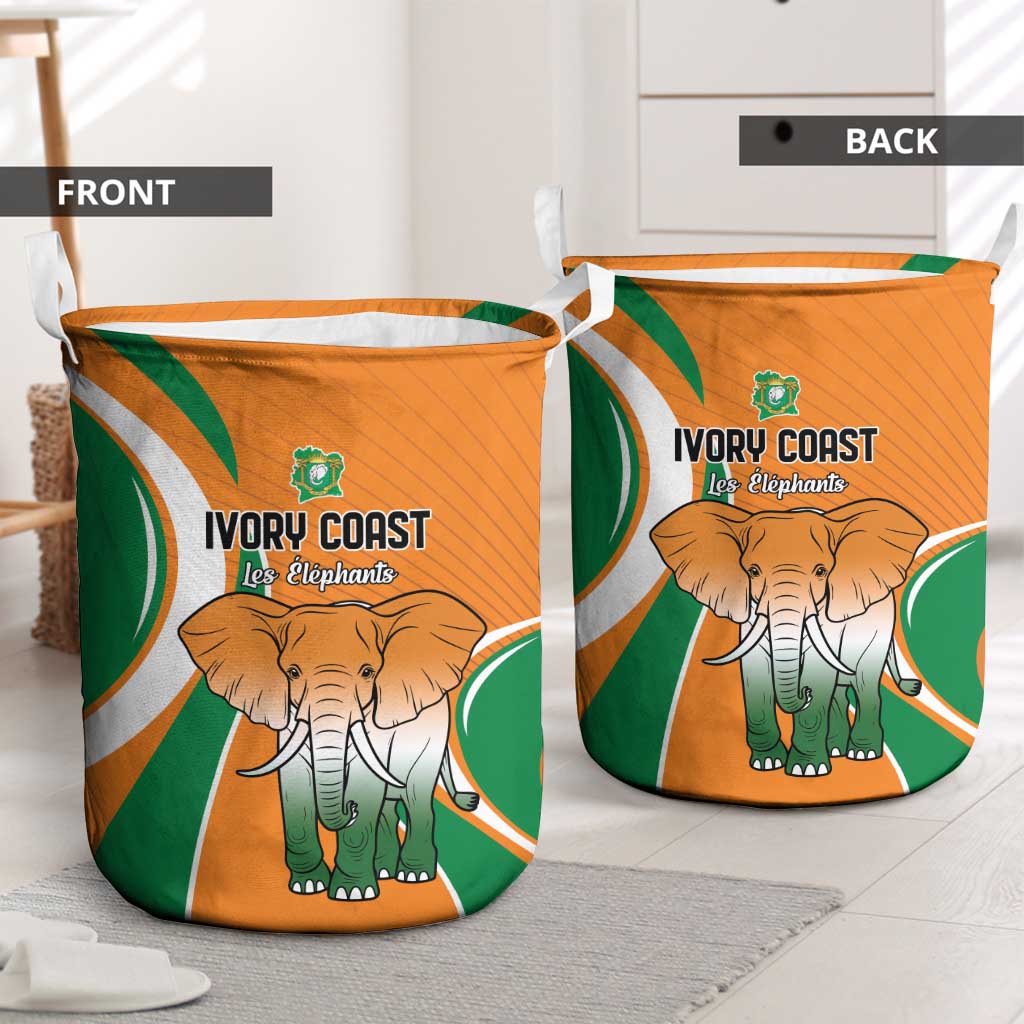 Ivory Coast Football Laundry Basket Les Elephants Spirit - Wonder Print Shop