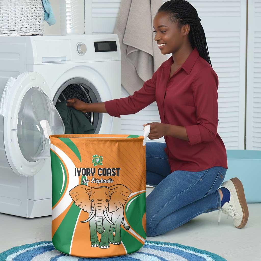 Ivory Coast Football Laundry Basket Les Elephants Spirit - Wonder Print Shop