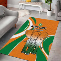 Ivory Coast Football Area Rug Les Elephants Spirit - Wonder Print Shop