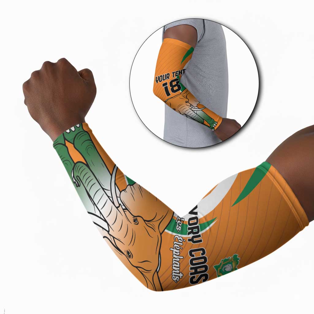Custom Ivory Coast Football Arm Sleeves Les Elephants Spirit - Wonder Print Shop