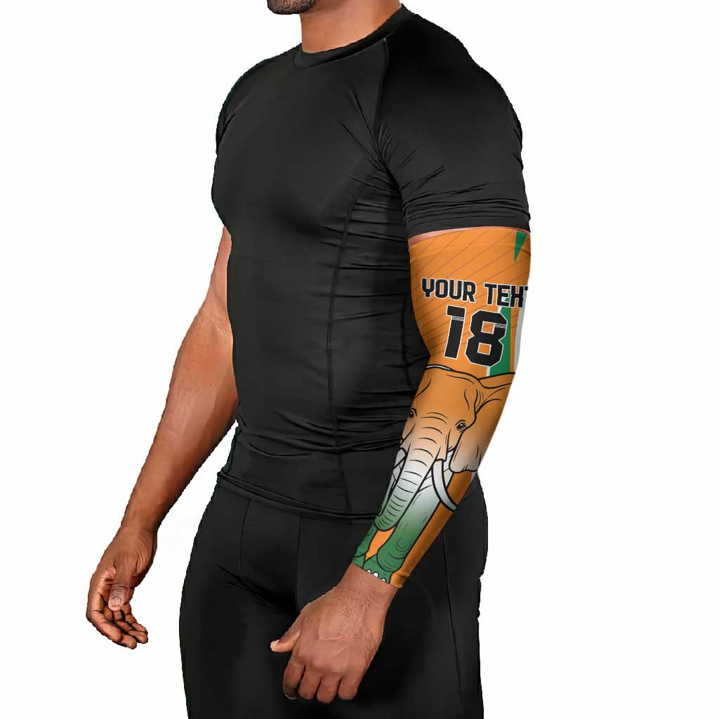 Custom Ivory Coast Football Arm Sleeves Les Elephants Spirit - Wonder Print Shop