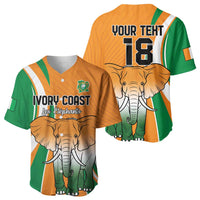 Custom Ivory Coast Football Baseball Jersey Les Elephants Spirit LT18