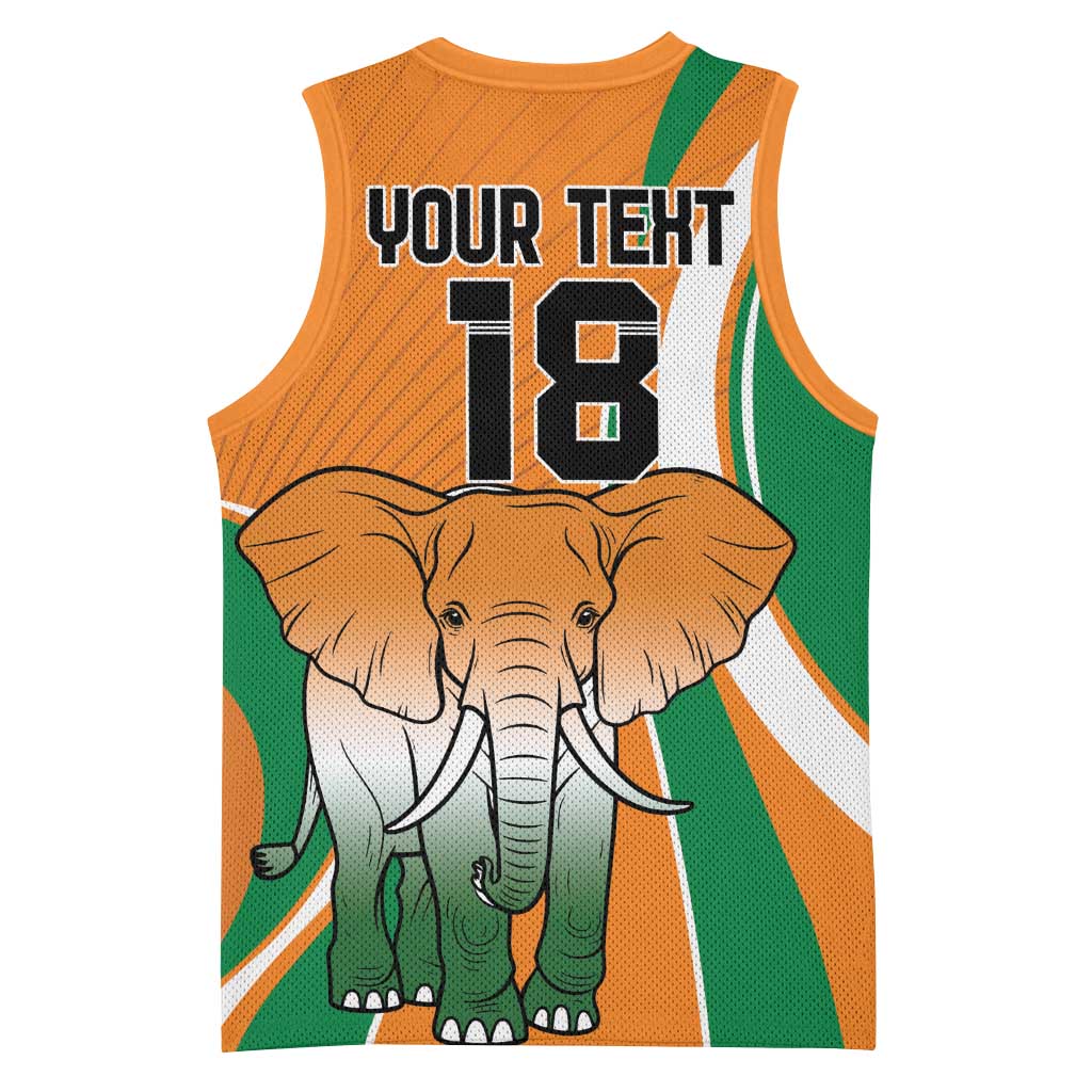 Custom Ivory Coast Football Basketball Jersey Les Elephants Spirit - Wonder Print Shop