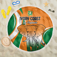 Ivory Coast Football Beach Blanket Les Elephants Spirit - Wonder Print Shop