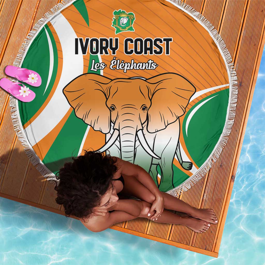 Ivory Coast Football Beach Blanket Les Elephants Spirit - Wonder Print Shop