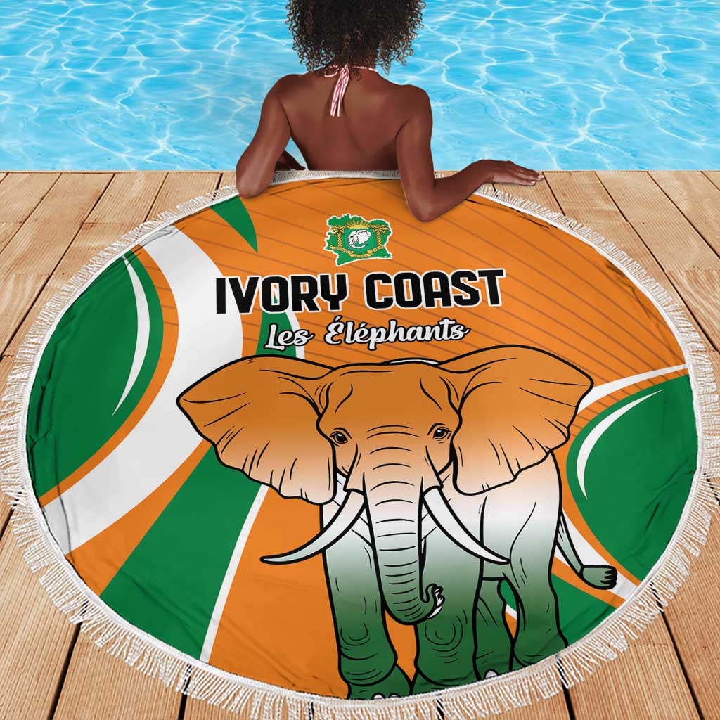 Ivory Coast Football Beach Blanket Les Elephants Spirit - Wonder Print Shop