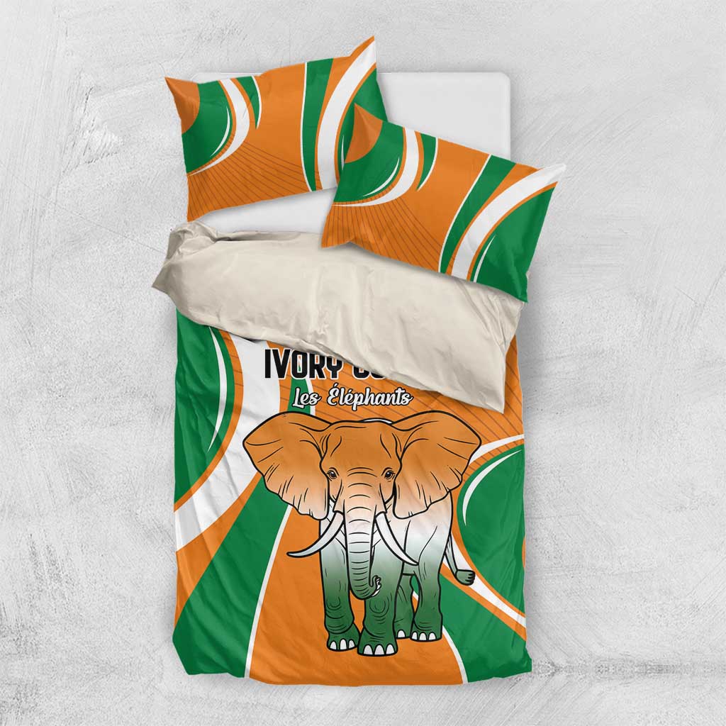 Ivory Coast Football Bedding Set Les Elephants Spirit - Wonder Print Shop