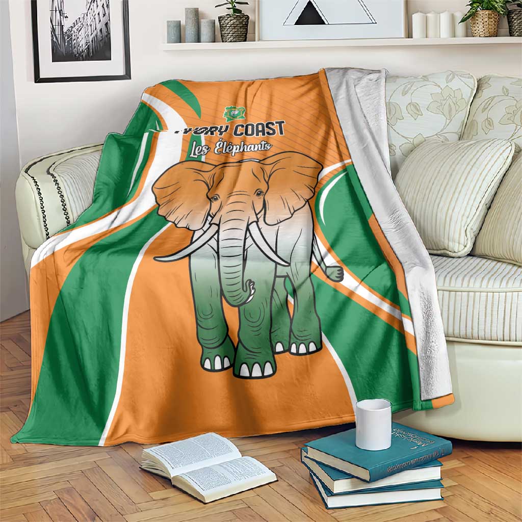 Ivory Coast Football Blanket Les Elephants Spirit - Wonder Print Shop