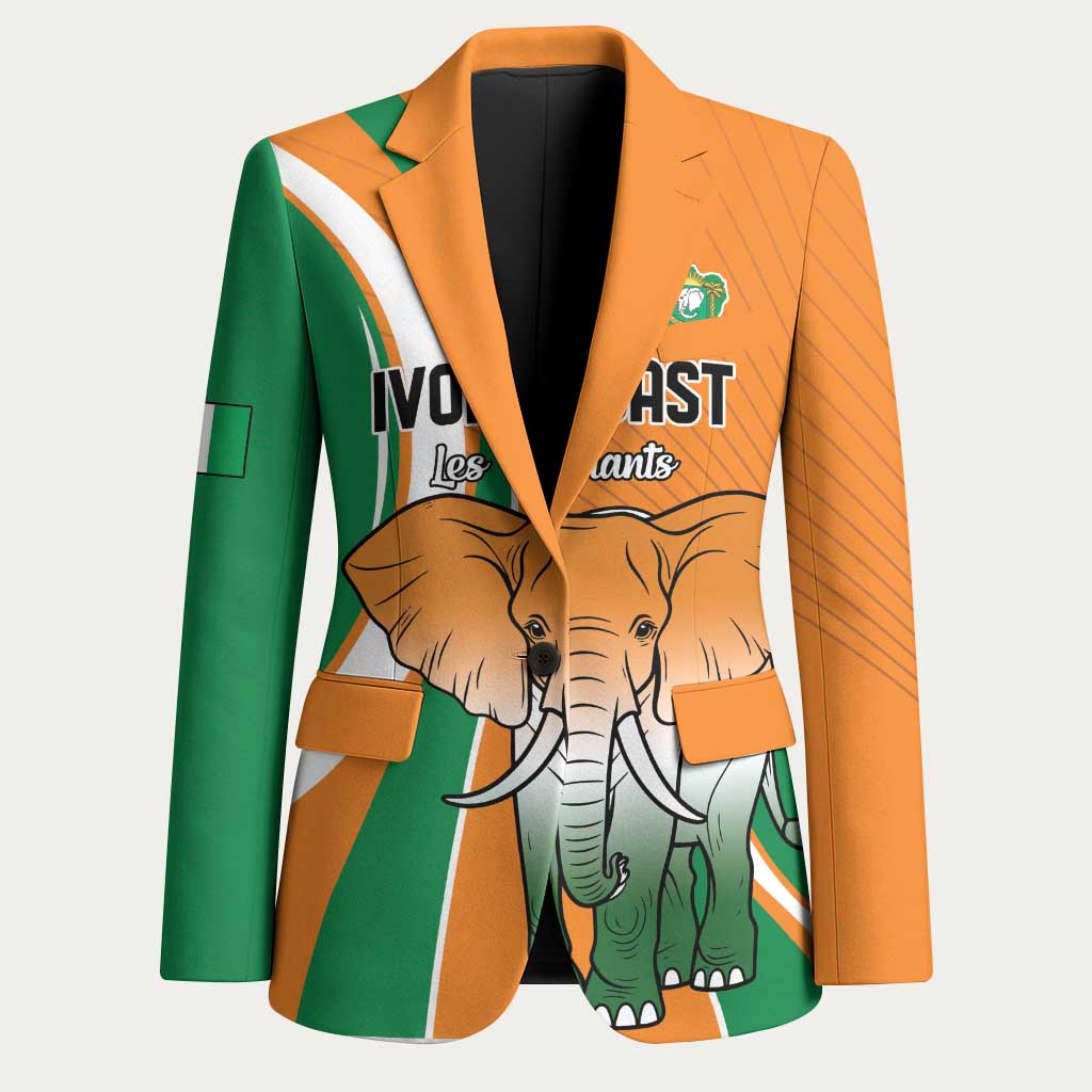 Custom Ivory Coast Football Blazer Les Elephants Spirit - Wonder Print Shop