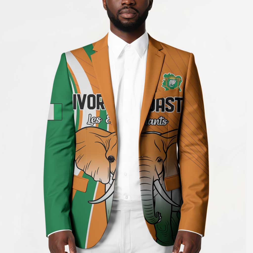 Custom Ivory Coast Football Blazer Les Elephants Spirit - Wonder Print Shop