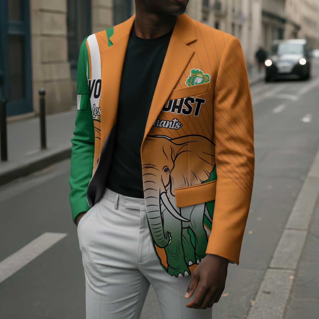 Custom Ivory Coast Football Blazer Les Elephants Spirit - Wonder Print Shop