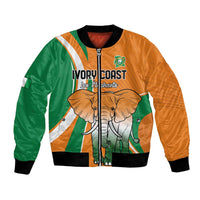 Custom Ivory Coast Football Bomber Jacket Les Elephants Spirit - Wonder Print Shop