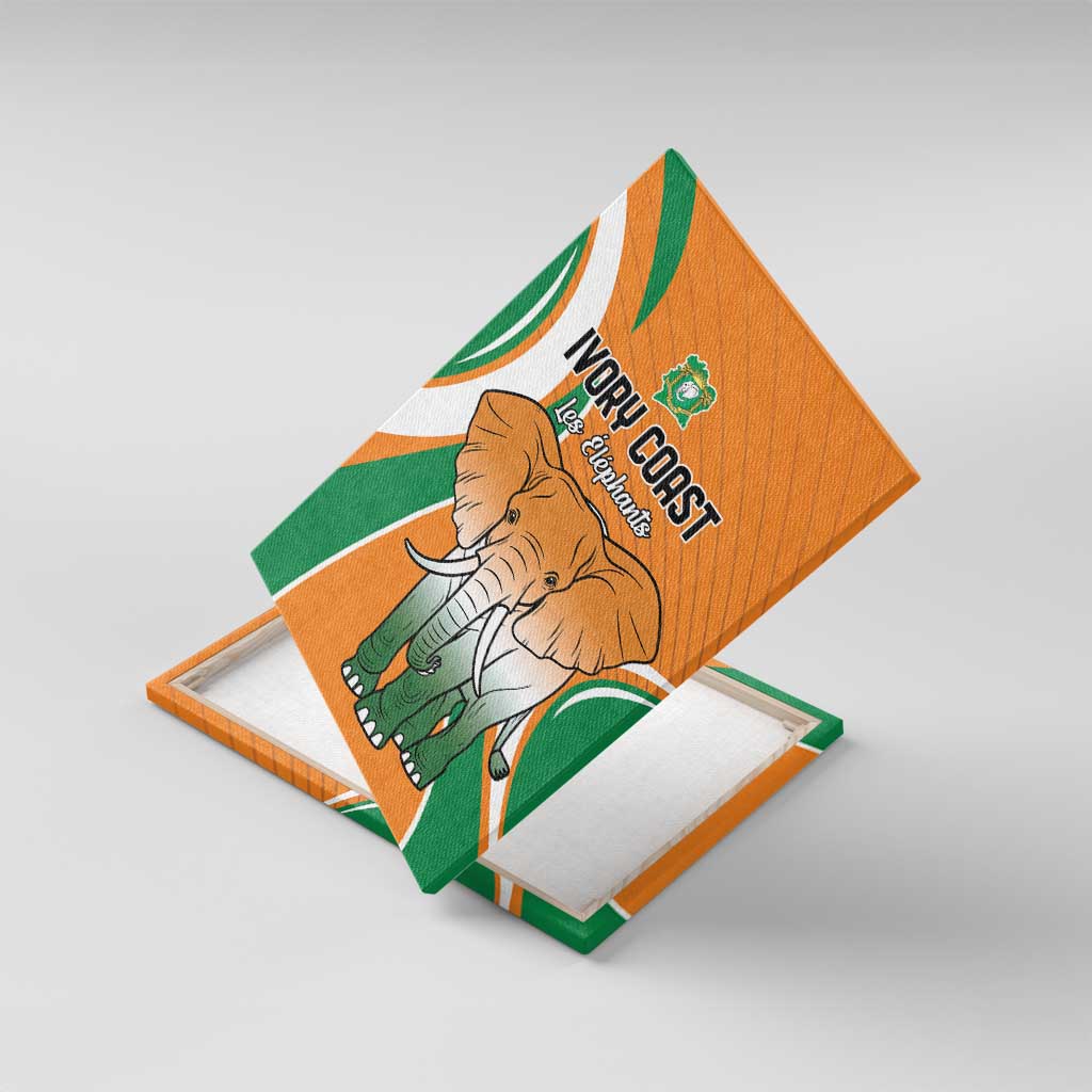 Ivory Coast Football Canvas Wall Art Les Elephants Spirit - Wonder Print Shop