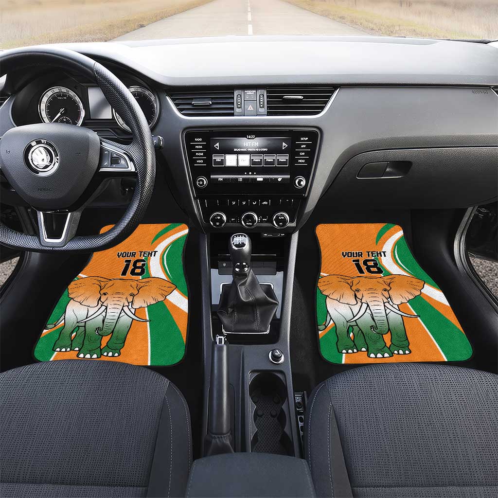 Custom Ivory Coast Football Car Mats Les Elephants Spirit - Wonder Print Shop