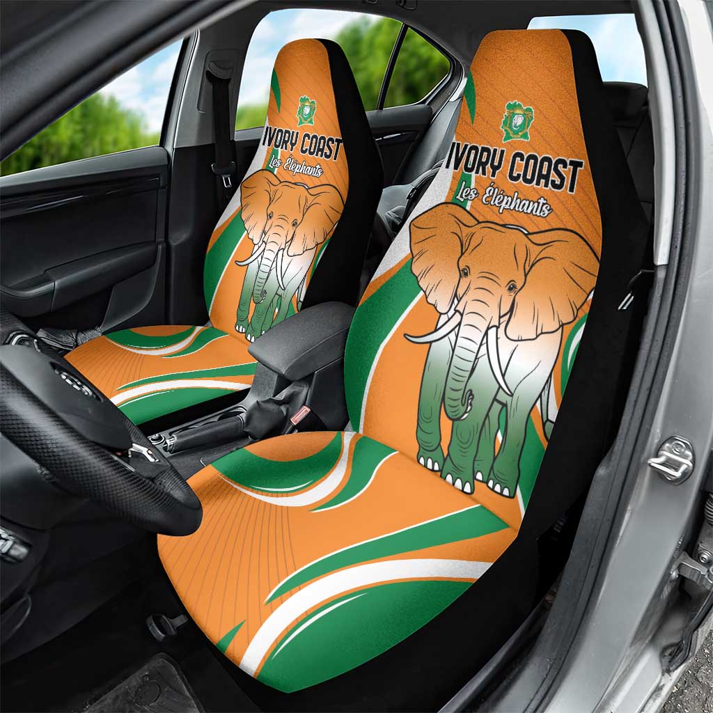 Ivory Coast Football Car Seat Cover Les Elephants Spirit - Wonder Print Shop