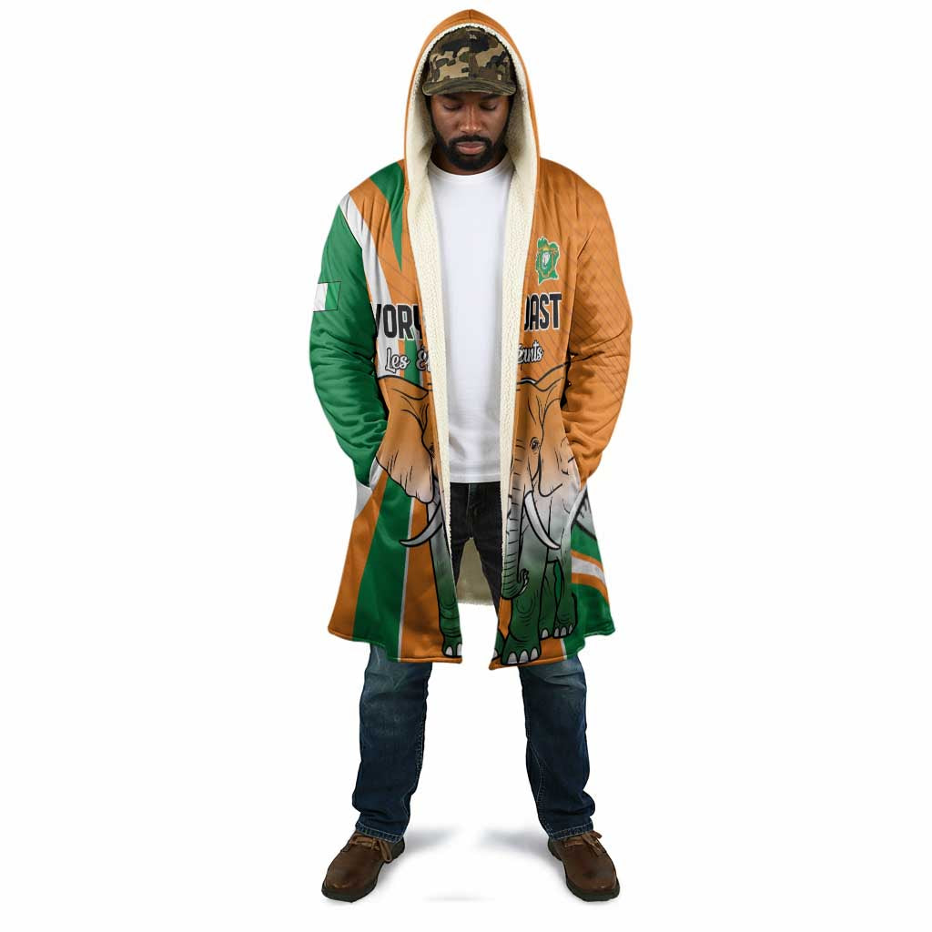 Custom Ivory Coast Football Cloak Les Elephants Spirit - Wonder Print Shop