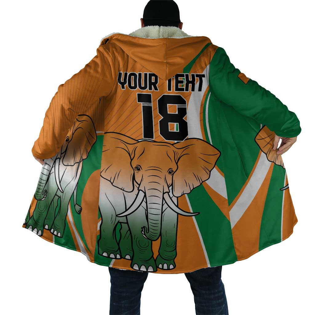 Custom Ivory Coast Football Cloak Les Elephants Spirit - Wonder Print Shop