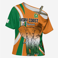 Custom Ivory Coast Football Cross Shoulder Shirt Les Elephants Spirit - Wonder Print Shop