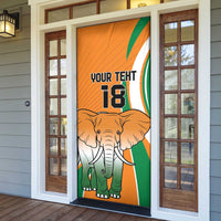Custom Ivory Coast Football Door Cover Les Elephants Spirit - Wonder Print Shop