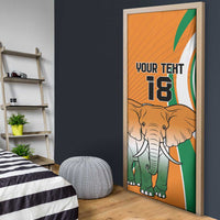 Custom Ivory Coast Football Door Cover Les Elephants Spirit - Wonder Print Shop