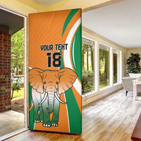 Custom Ivory Coast Football Door Cover Les Elephants Spirit - Wonder Print Shop