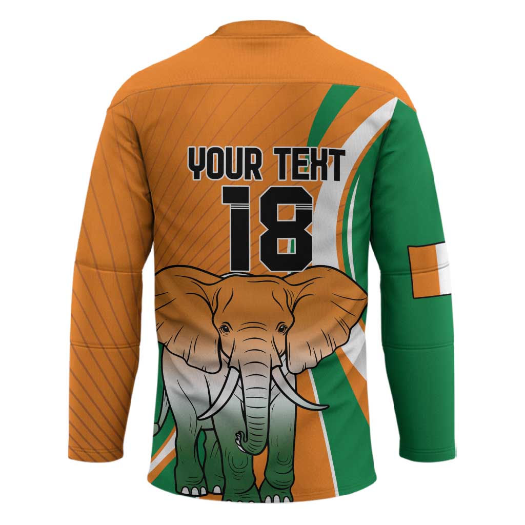 Custom Ivory Coast Football Hockey Jersey Les Elephants Spirit - Wonder Print Shop
