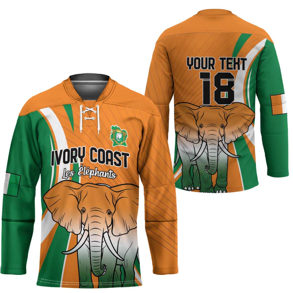 Custom Ivory Coast Football Hockey Jersey Les Elephants Spirit - Wonder Print Shop