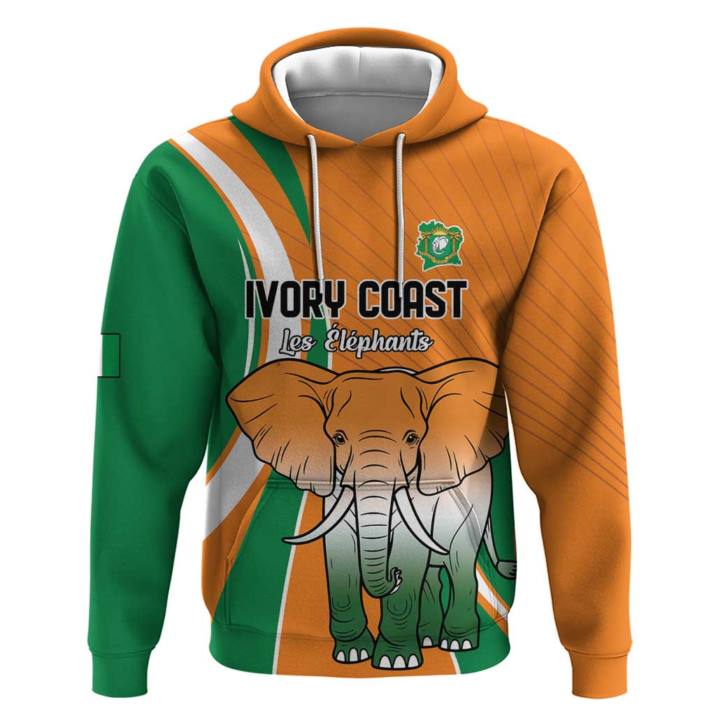 Custom Ivory Coast Football Hoodie Les Elephants Spirit - Wonder Print Shop