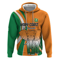 Custom Ivory Coast Football Hoodie Les Elephants Spirit - Wonder Print Shop