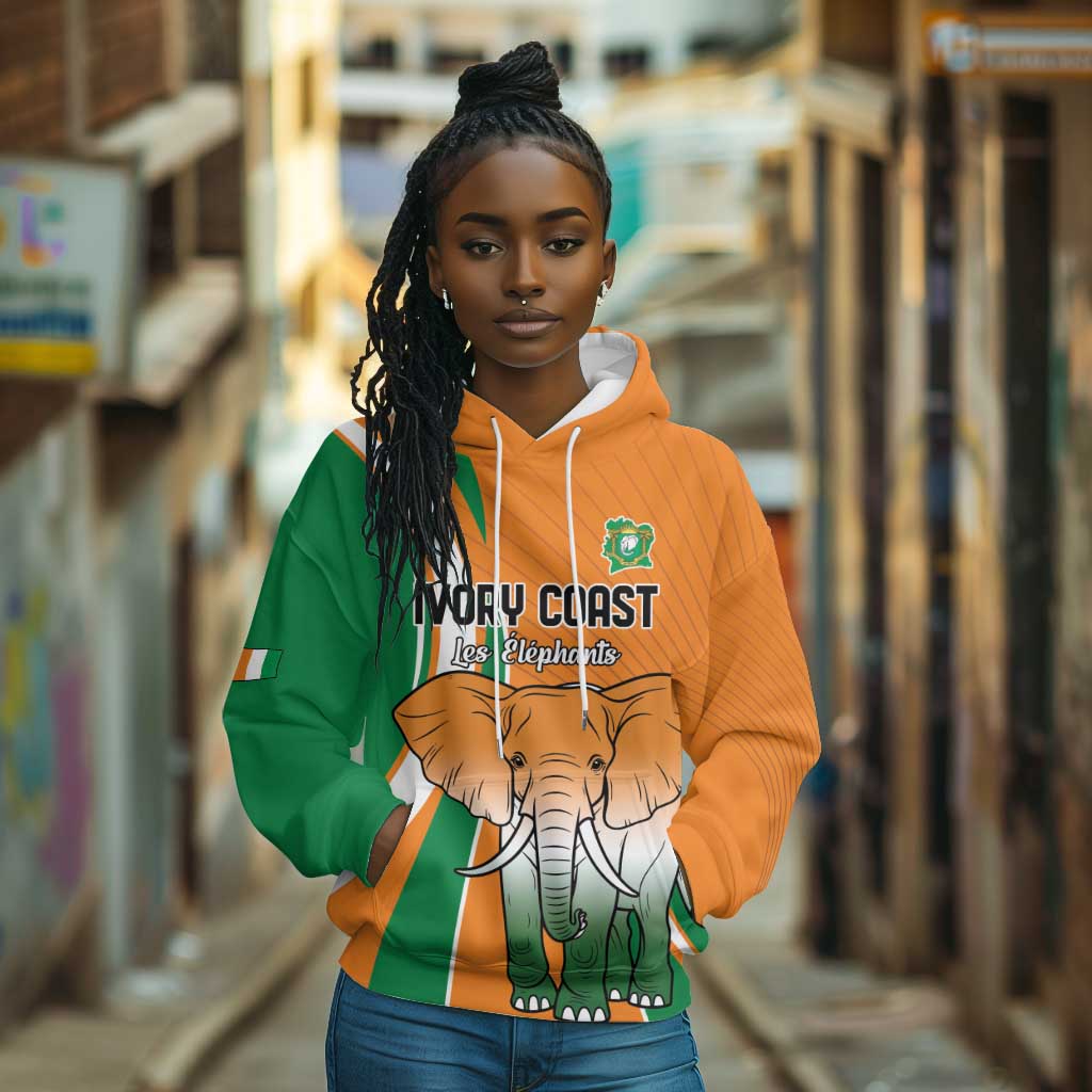 Custom Ivory Coast Football Hoodie Les Elephants Spirit - Wonder Print Shop