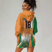 Custom Ivory Coast Football Hoodie Dress Les Elephants Spirit - Wonder Print Shop